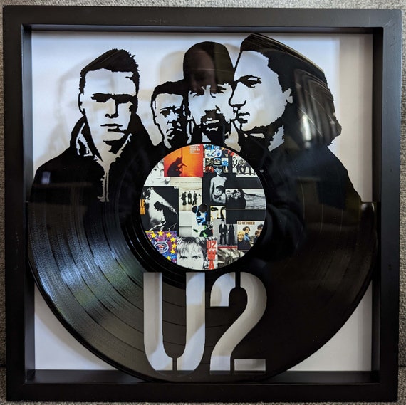 FRAMED U2 Art - LP Vinyl Album Cut Into Art - FREE Shipping - Etsy
