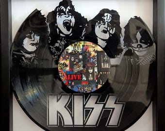 Vintage Kiss Album Self Titled Kiss Debut LP Kiss Blue Label