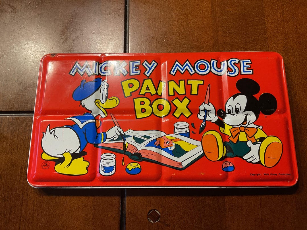 Disney Mickey Mouse Paint Box , Collector ,vintage - Etsy