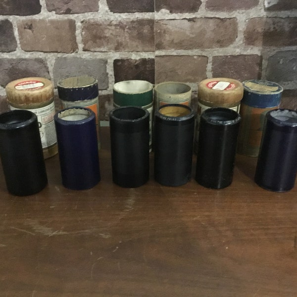 Lot of 6 Edison Amberol cylinder records