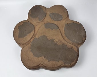 Yard Art, Paw Prints, Not Painted, Solid Concrete, Pet Memorabilia, Personal Gift, Pet Lover Gift, Christmas for Anyone