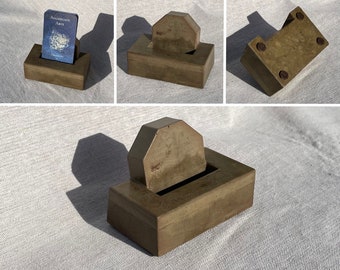 Tarjetero vertical, regalo para peluquero, regalo para el Día del Padre, regalo para mamá, regalo para el Día del Jefe, idea para Navidad.