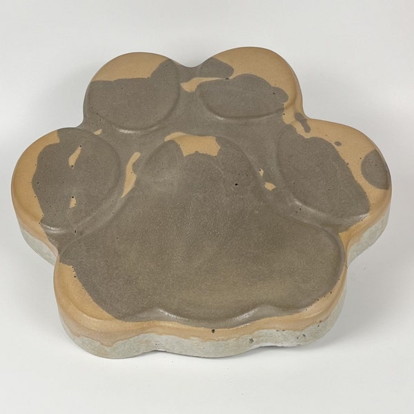 Yard Art, Paw Prints, Not Painted, Solid Concrete, Pet Memorabilia, Personal Gift, Pet Lover Gift, Christmas for Anyone