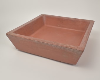 Servilletero para baño de invitados; Bandeja cuadrada de hormigón; Regalo de boda para inauguración de la casa; Organizador de encimera de hormigón; Cesta de regalo