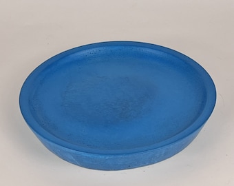 Platillos para plantas de 8" / Hormigón / Acabado a mano / Bandeja para baratijas / Centro de mesa / Pestañas inferiores de fieltro