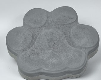 Yard Art, Paw Prints, Not Painted, Solid Concrete, Pet Memorabilia, Personal Gift, Pet Lover Gift, Christmas for Anyone