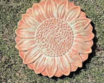 Arte de jardín con girasol, adoquín para exteriores, decoración campestre, regalo para mamá, coleccionable, regalo novedoso