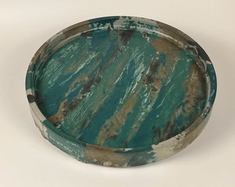 Platillo para plantas de 25 cm/Frutas/Bandeja de goteo de hormigón/Bandeja para baratijas/Recoge todo/Día del Padre/Centro de mesa/Inauguración de la casa/Cumpleaños/Bandeja para galletas