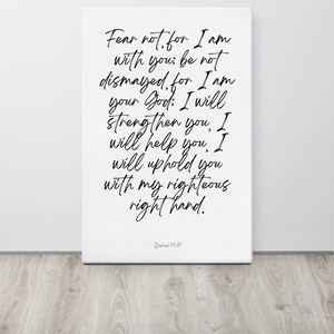 Isaiah 41:10 Scripture Wall Decor Inspirational Art