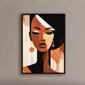 African woman wall art Afrocentric wall decor African art prints Contemporary African art black art- Print art