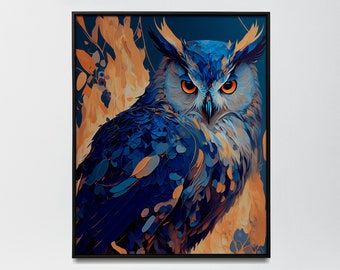 Owl painting deals abstract