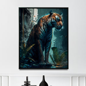 Cuadro de tigre, arte de pared, impresión de tigre para el hogar, póster de tigre, arte impreso