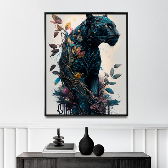 Black on sale panther painting