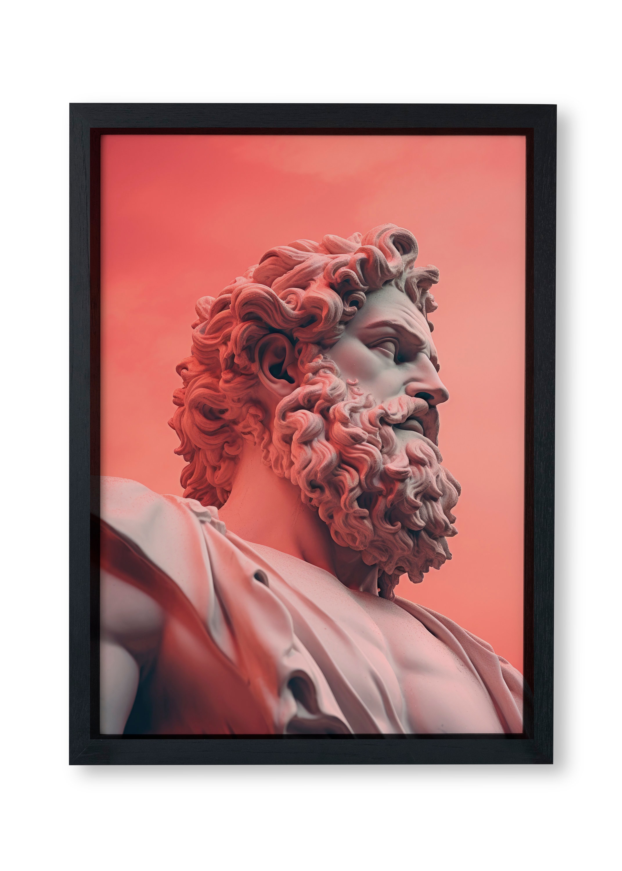 Statue of Zeus Painting Greek God Wall Art Greek Mythology Etsy