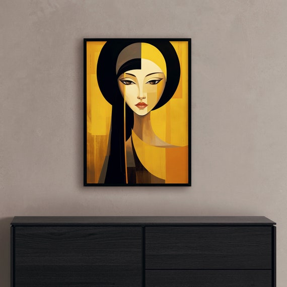 Lady abstract painting deals