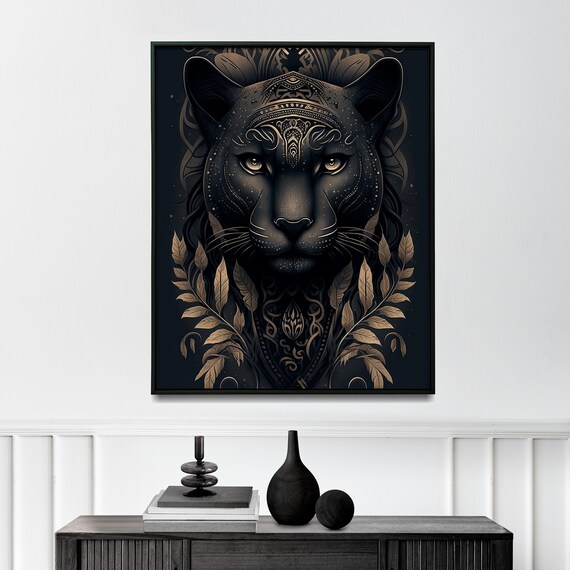 Black on sale panther painting