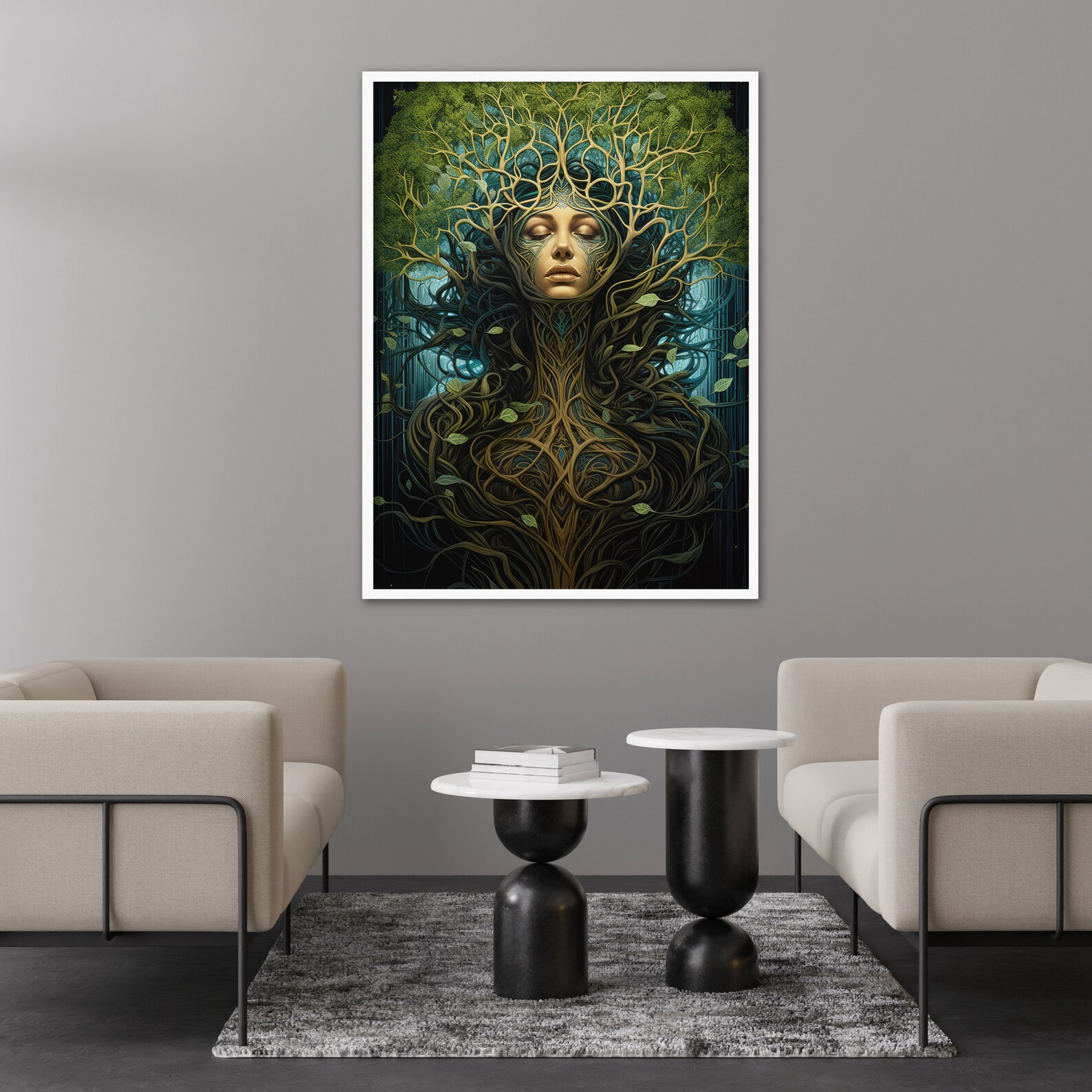 Mother Nature Wall Art Goddess of Nature Mother Earth Nature Spirit ...