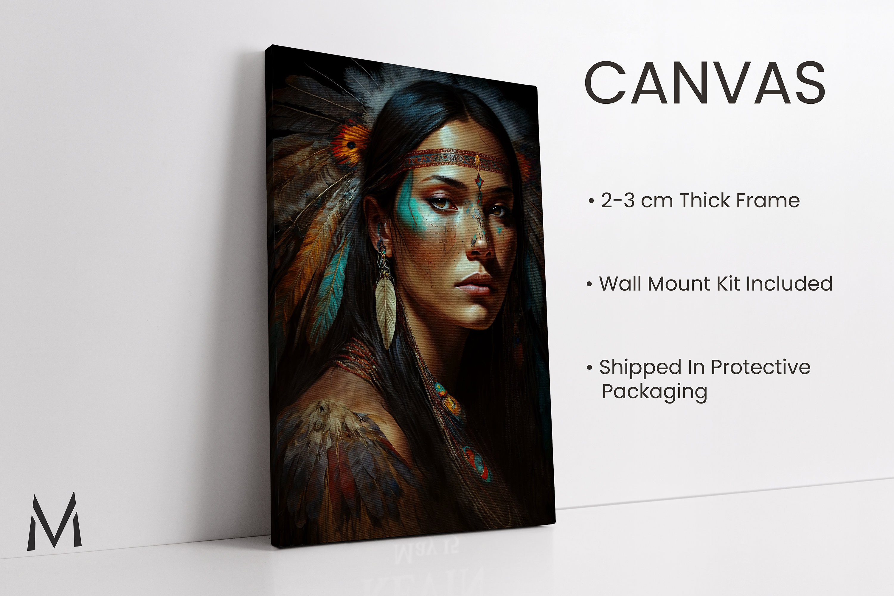 Native American Lady Wall Art Native American Decor Native Etsy