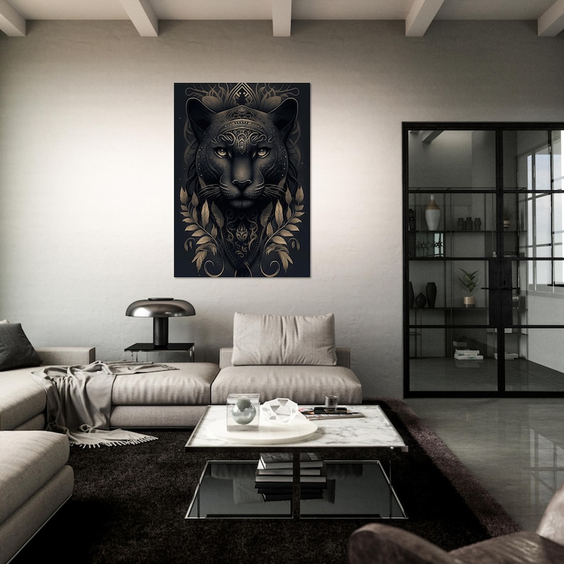 Black Panther Wall Art Tribal Panther Painting Tribal Wall Art Etsy UK