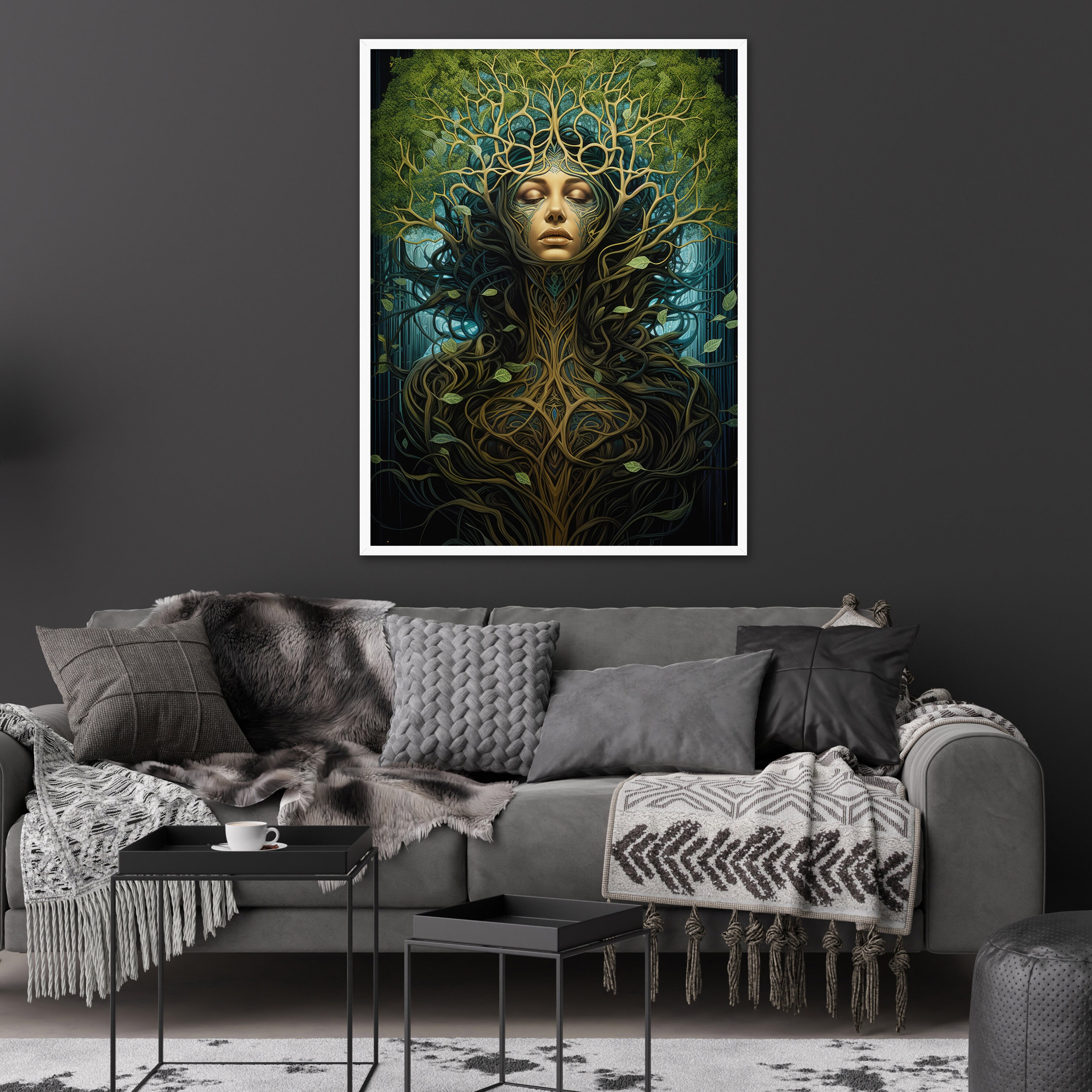 Mother Nature Wall Art Goddess of Nature Mother Earth Nature - Etsy