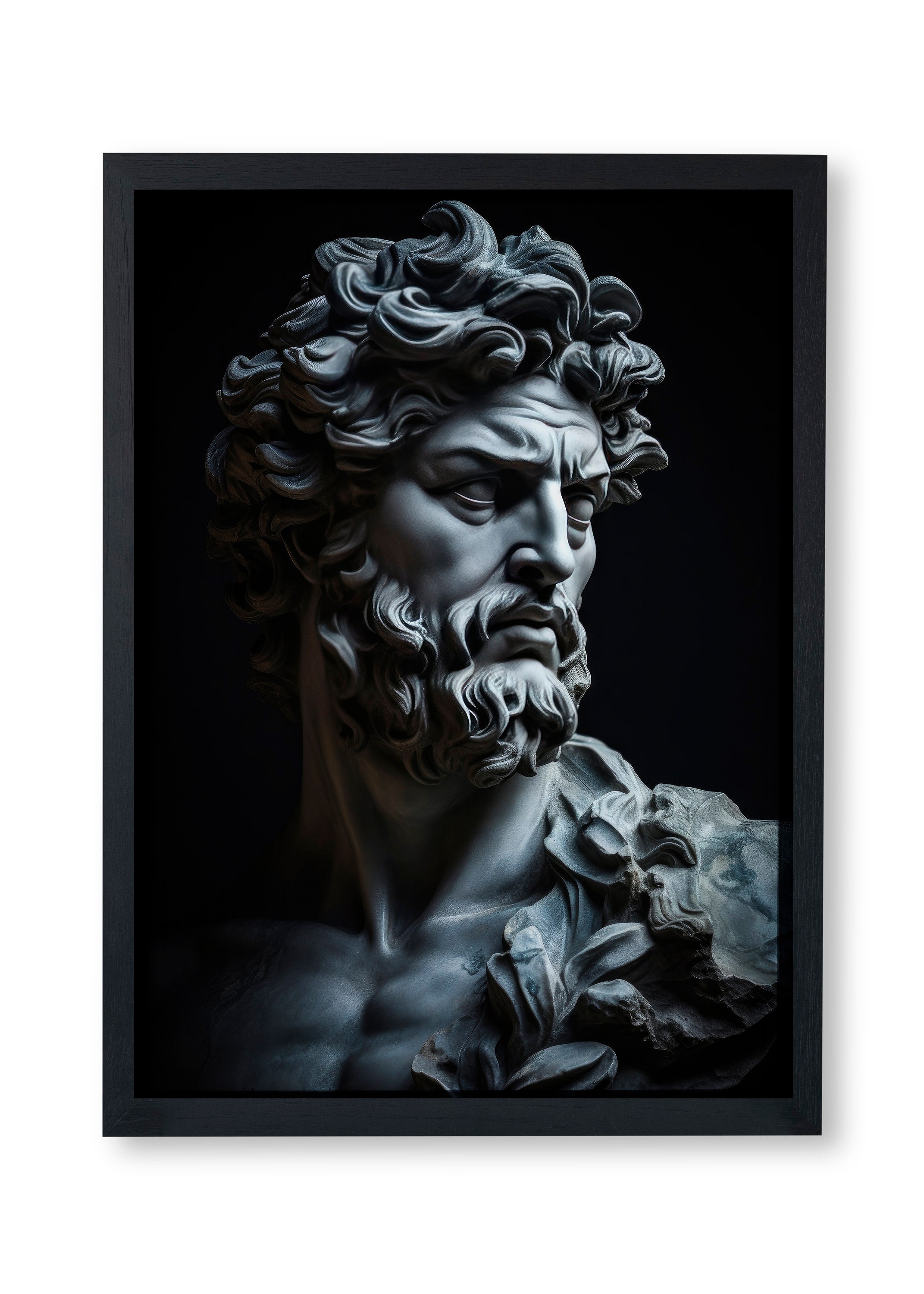 Statue of Zeus Painting Greek God Wall Art Greek Mythology - Etsy