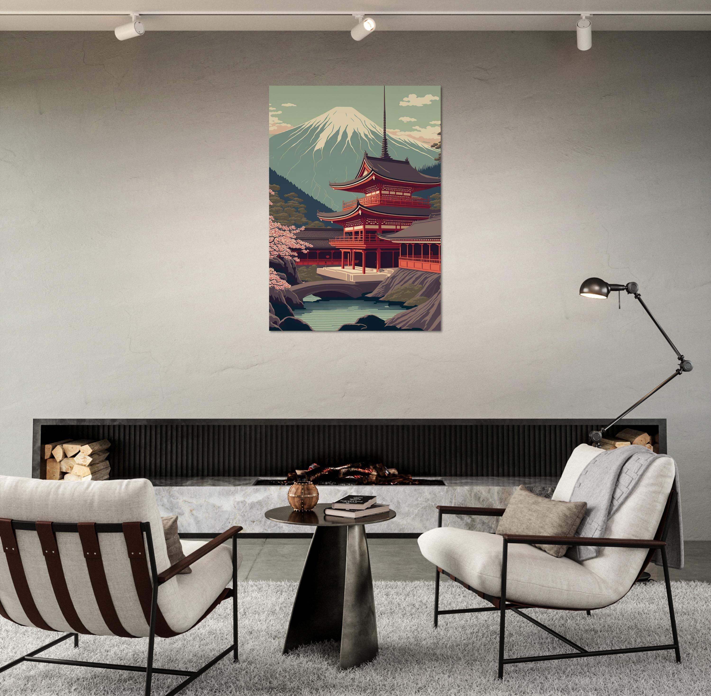 Japanese Landscape Wall Art Oriental Landscape Etsy
