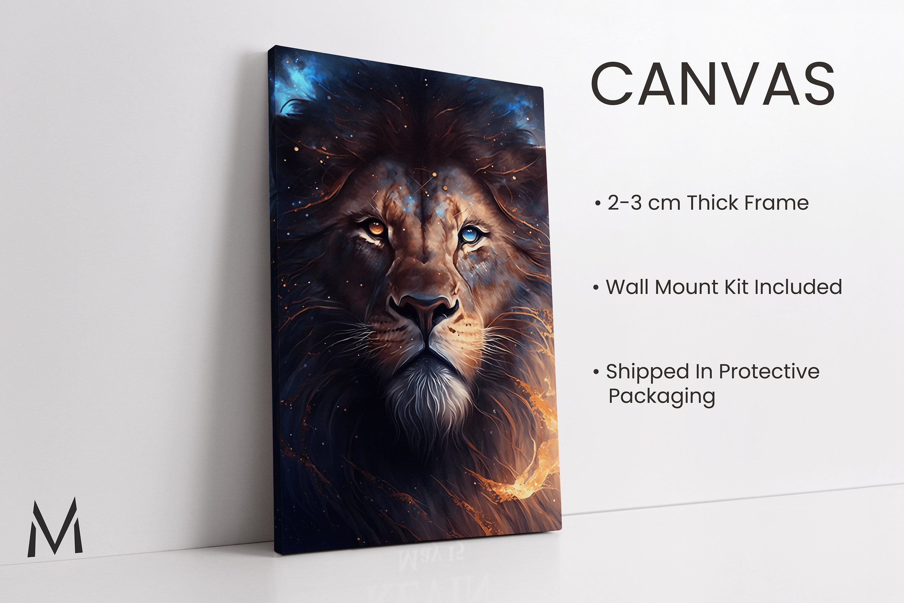 Leo Lion Wall Art Zodiac Painting for Home Leo Lion Art Print Etsy