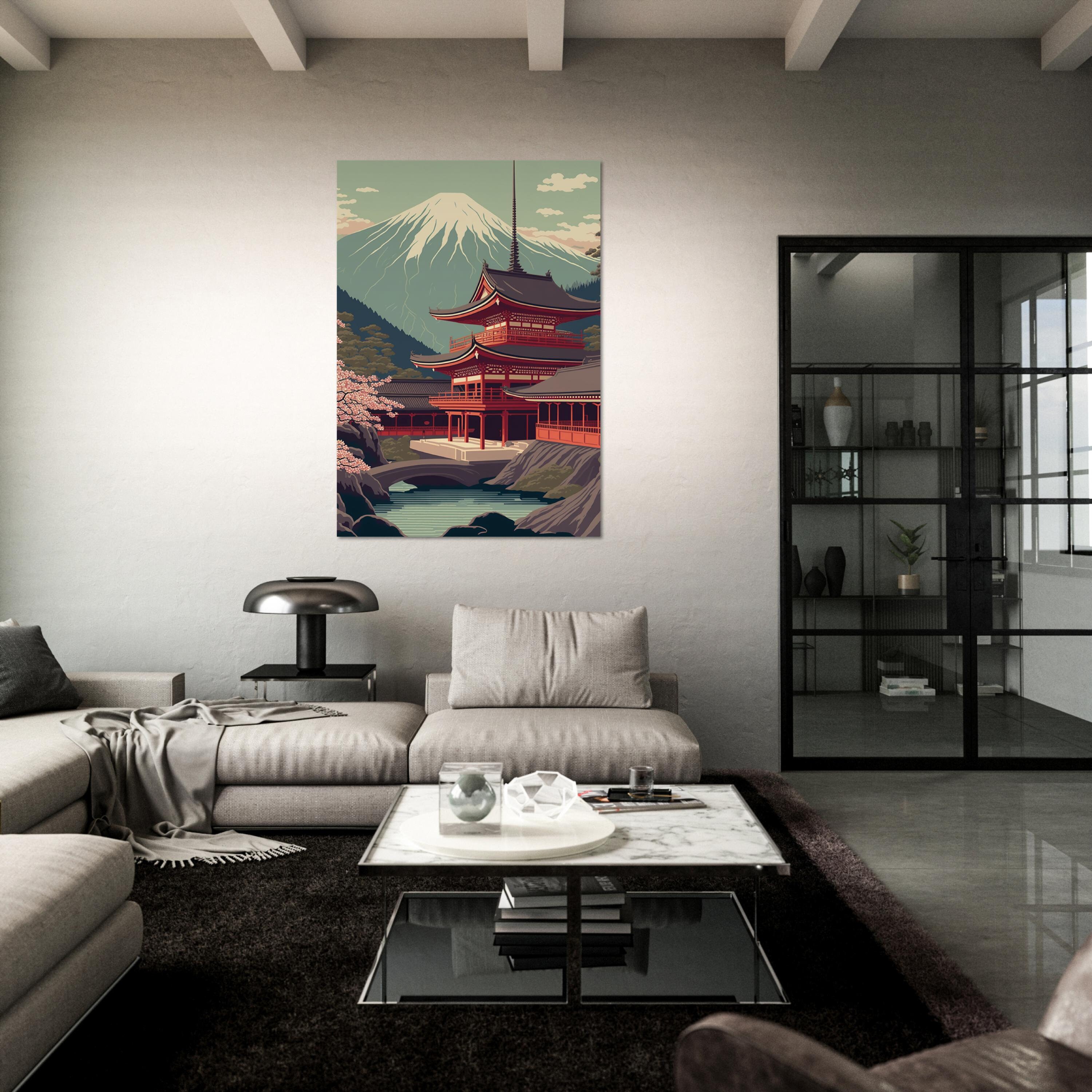 Japanese Landscape Wall Art Oriental Landscape Etsy