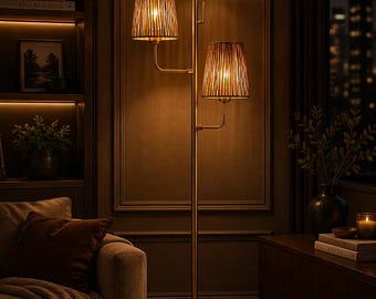 Modern Minimalist Floor Lamp, Cozy Night Living Room Lighting, Warm Ambient Decor