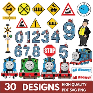 きかんしゃトーマス SVG バンドル: 電車のクリップアート