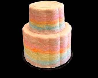 Fresh Cotton Candy Layered Two Tier Cake, Birthday/Special Occassions/Baby Shower/Wedding Shower/Weddings