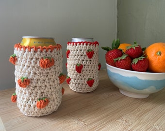 Crochet Fruit Can Cozy - Handmade Drink Sleeve - Drink Cozy