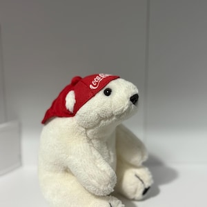 90年代 アメリカ購入 シロクマぬいぐるみ DAKIN コカ・コーラ COKE 赤い帽子をかぶったシロクマ 12インチ