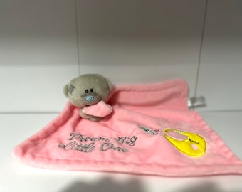 Baby Girls Pink Tatty Teddy Comforter Soother Security Blanket Soft Toy Blue Nose Moon Stars Embroidered Etsy