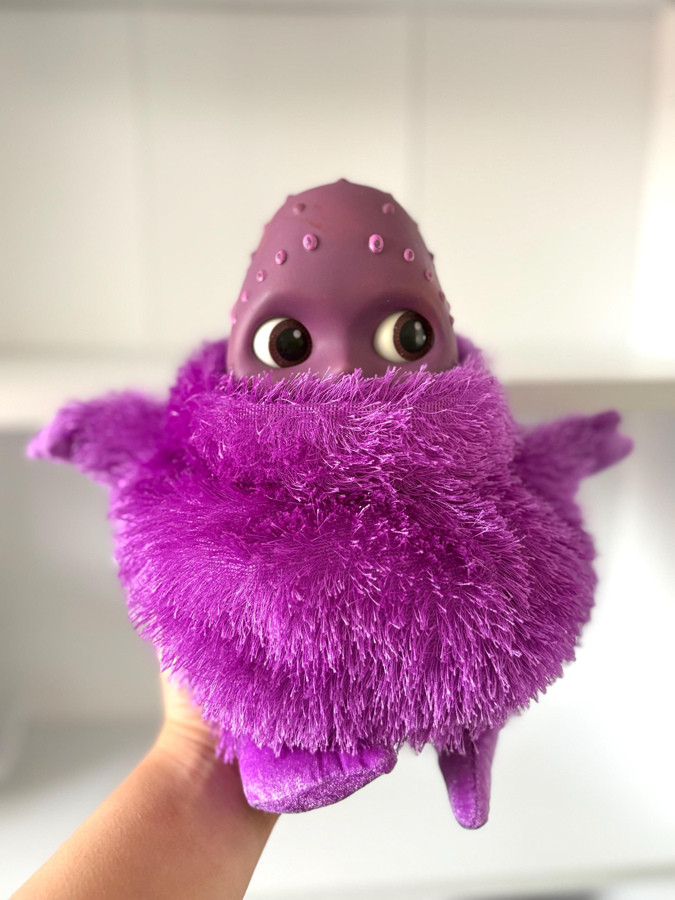 Big Purple Zumbah Boohbah Plush Soft Toy 2003 Beanie With Moving