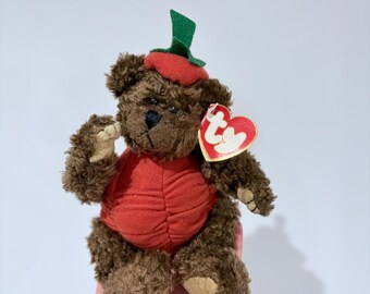 Ty Attic Treausres Peter the brown pumpkin Halloween bear plush soft toy 1993 vintage teddy