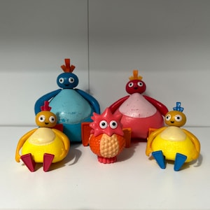 Twirlywoos Full Figure Set Big Hoo, Tootle-oo, Chickadee and