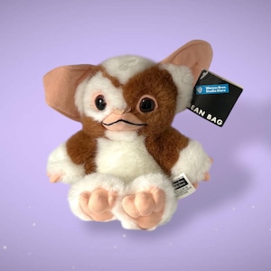 Peluche Gizmo The Gremlins con etichette 1990 - Gremlins Mogwai Raro Film Horror Natalizio Retro
