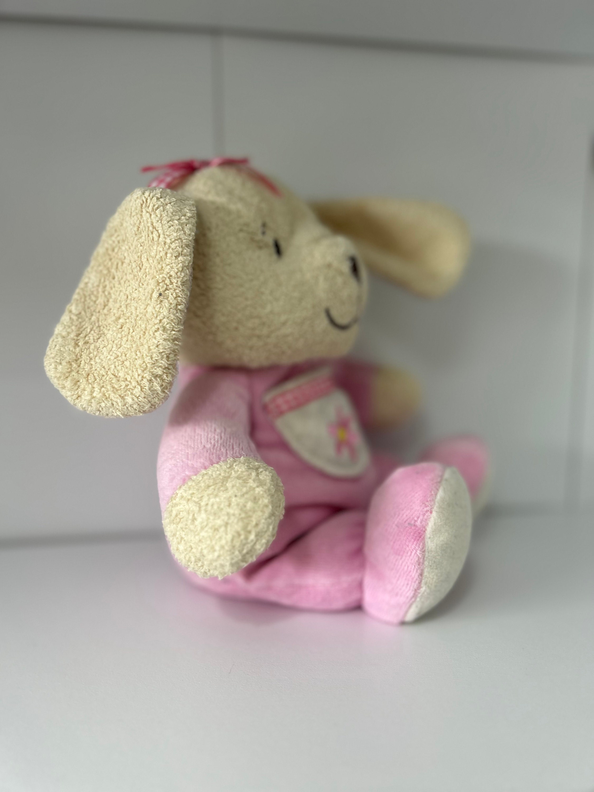 Tesco Puppy Hugs 2003 My First Puppy Pink Baby Girls Plush Soft Toy Comforter Rare Retired Etsy UK