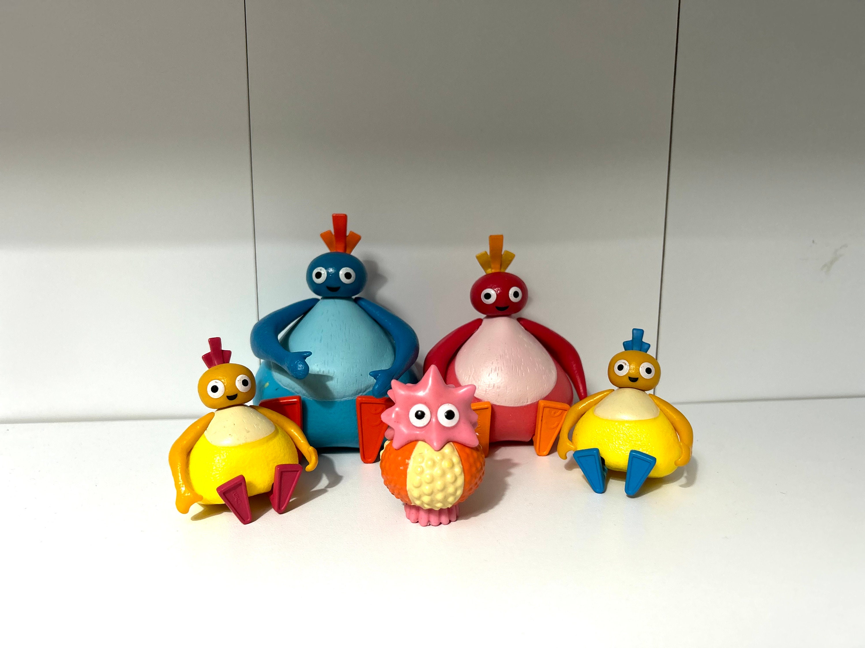Twirlywoos Full Figure Set Big Hoo, Tootle-oo, Chickadee and