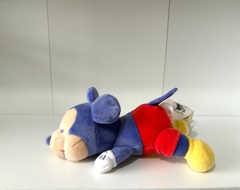 Mini Mickey Mouse de peluche lila, suave y tierno, de los parques Disney / peluche retirado de la tienda Disney.
