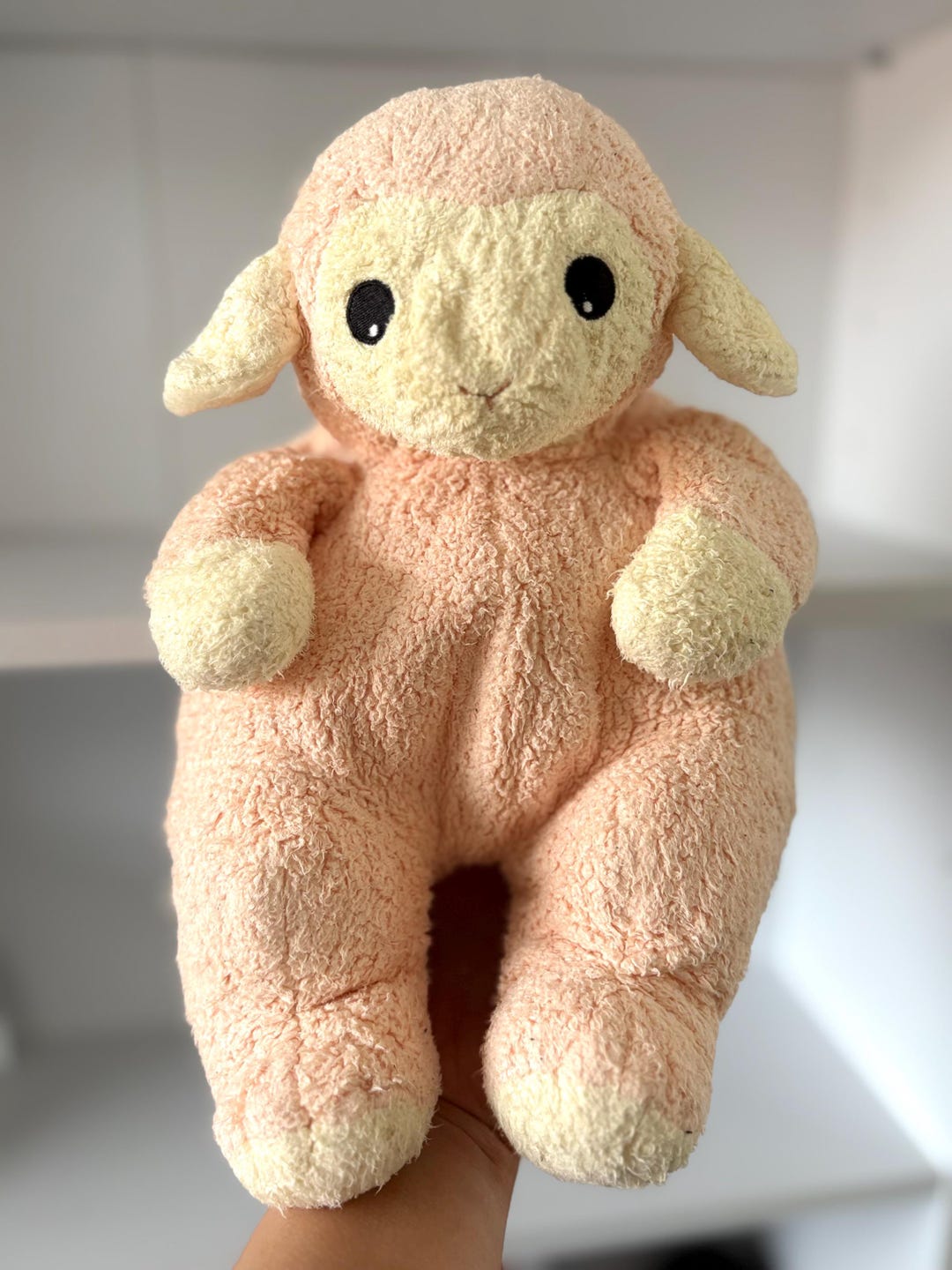 TY Pastel Baby Lamb Pillow Pals Rattle Plush Pillow Pals 12” Retired ...