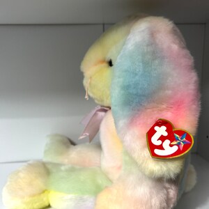 Ty Beanie Buddy Hippie the Pastel Multicoloured Rabbit Retired Beanie ...