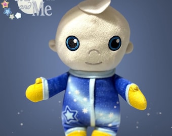Medium talking Moon Baby with changeable batteries soft toy moon and me   | Peppi nana, moon baby, colly wobble, mr onion CBeebies