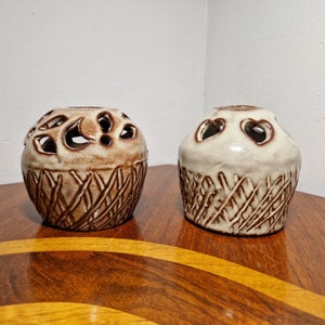 Two Vintage Creigiau Pottery Pot Pourri Bowls Made in Wales
