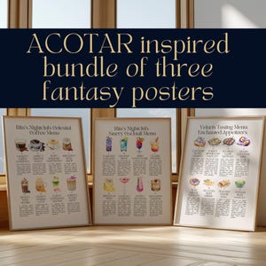 ACOTAR print | Set of 3 | Printable Wall Art| Maasverse | booktok | Digital download | Bookish Posters | Sarah J Maas | Feysand