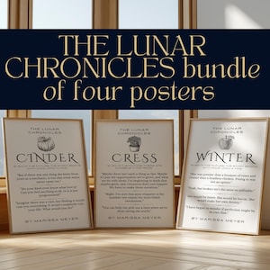 LUNAR CHRONICLES Print | Cinder | Scarlet | Marissa Meyer| Cress| Digital Download | Winter| booktook | wallprint | retelling |minimalist|