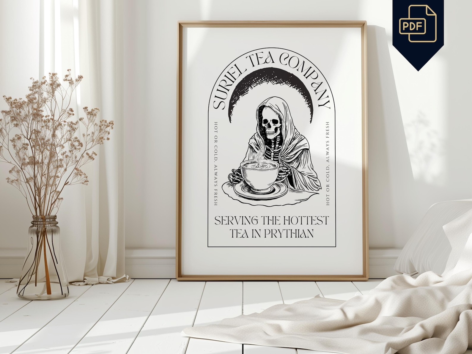 Suriel Tea Co ACOTAR Print: Maasverse Bookish Poster (digital Download ...