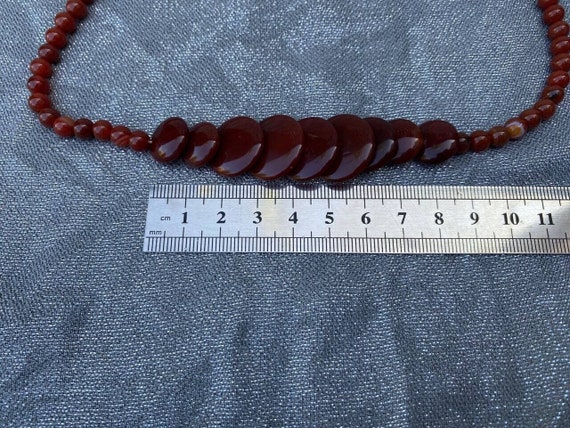 Vintage Natural Carnelian Bead Necklace 8" 36 gr … - image 9