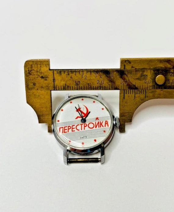 Mechanical Watch Zarya PERESTROIKA Soviet Propaga… - image 9